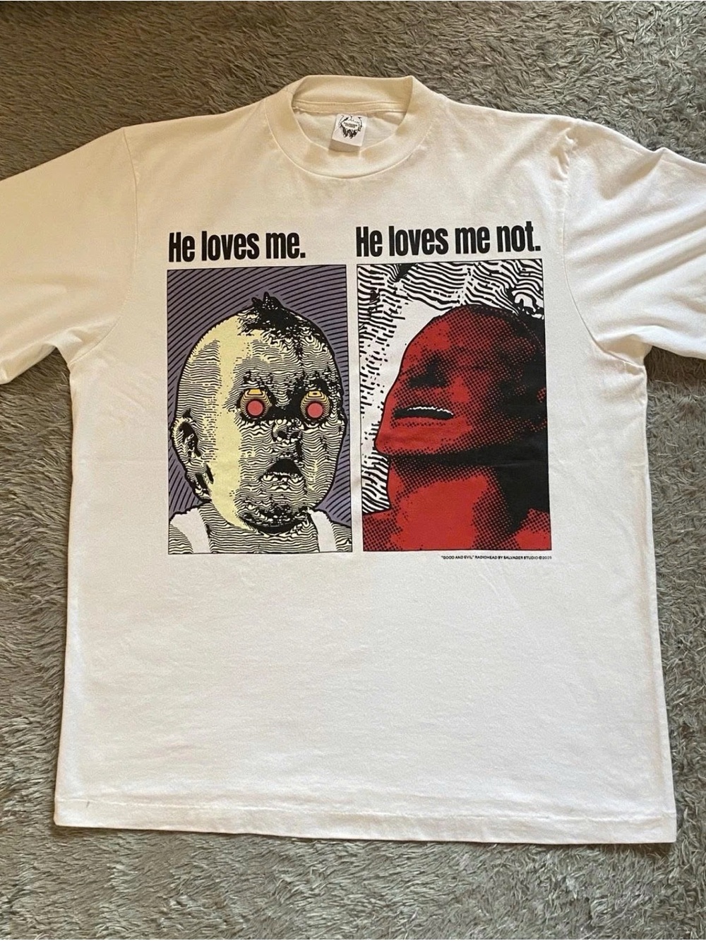 He Loves Me Graphic Tee - White
